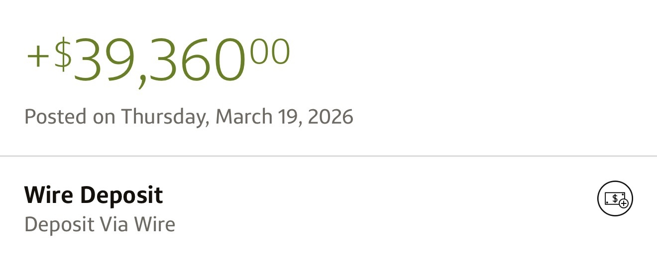 Seller payout screenshot